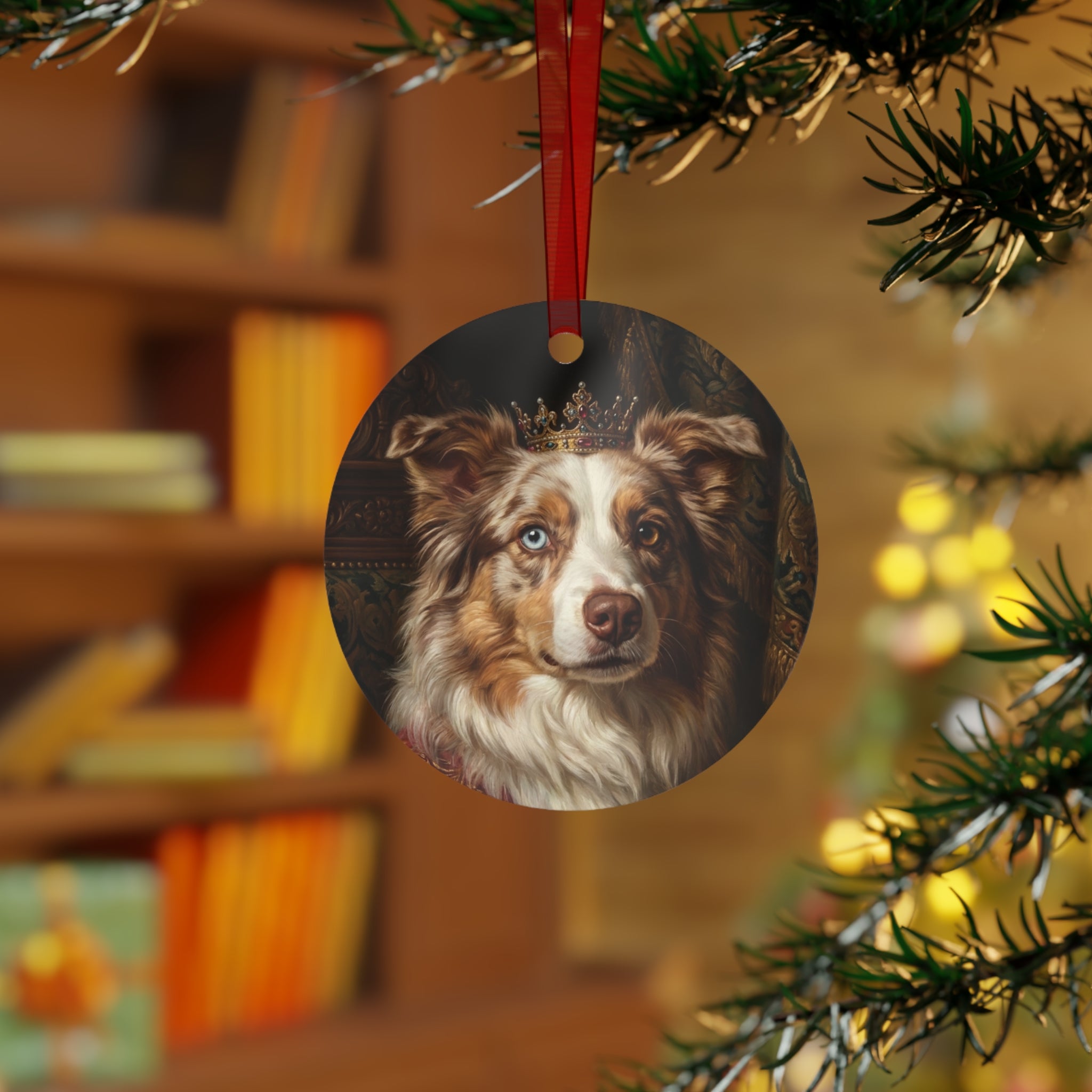 Custom Pet Ornament | Personalized Round Metal Keepsake from Your Photo