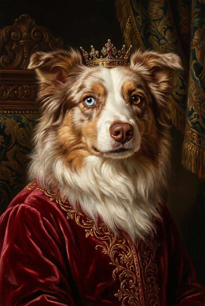 Custom pet portrait digital download - regal renaissance style