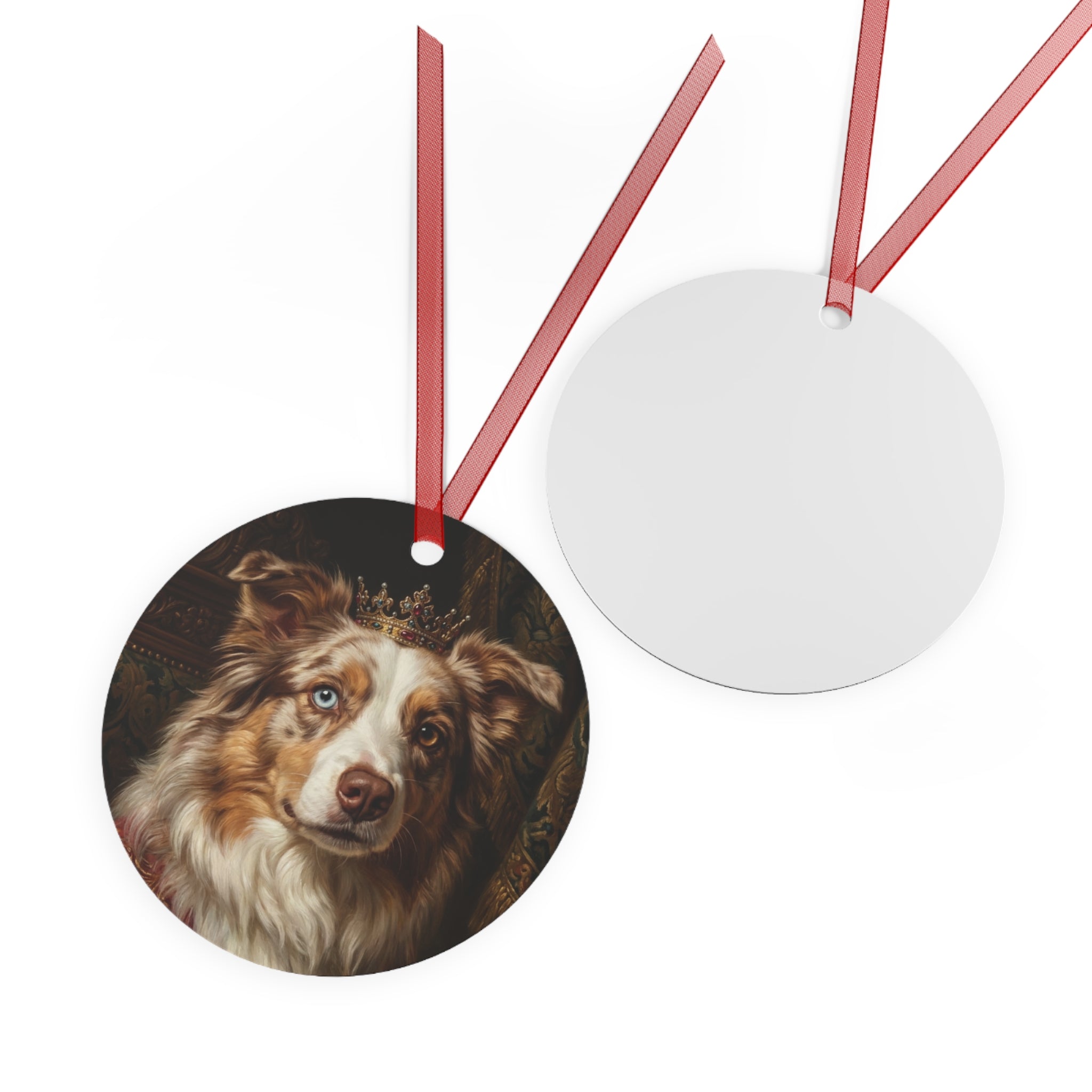 Custom Pet Ornament | Personalized Round Metal Keepsake from Your Photo