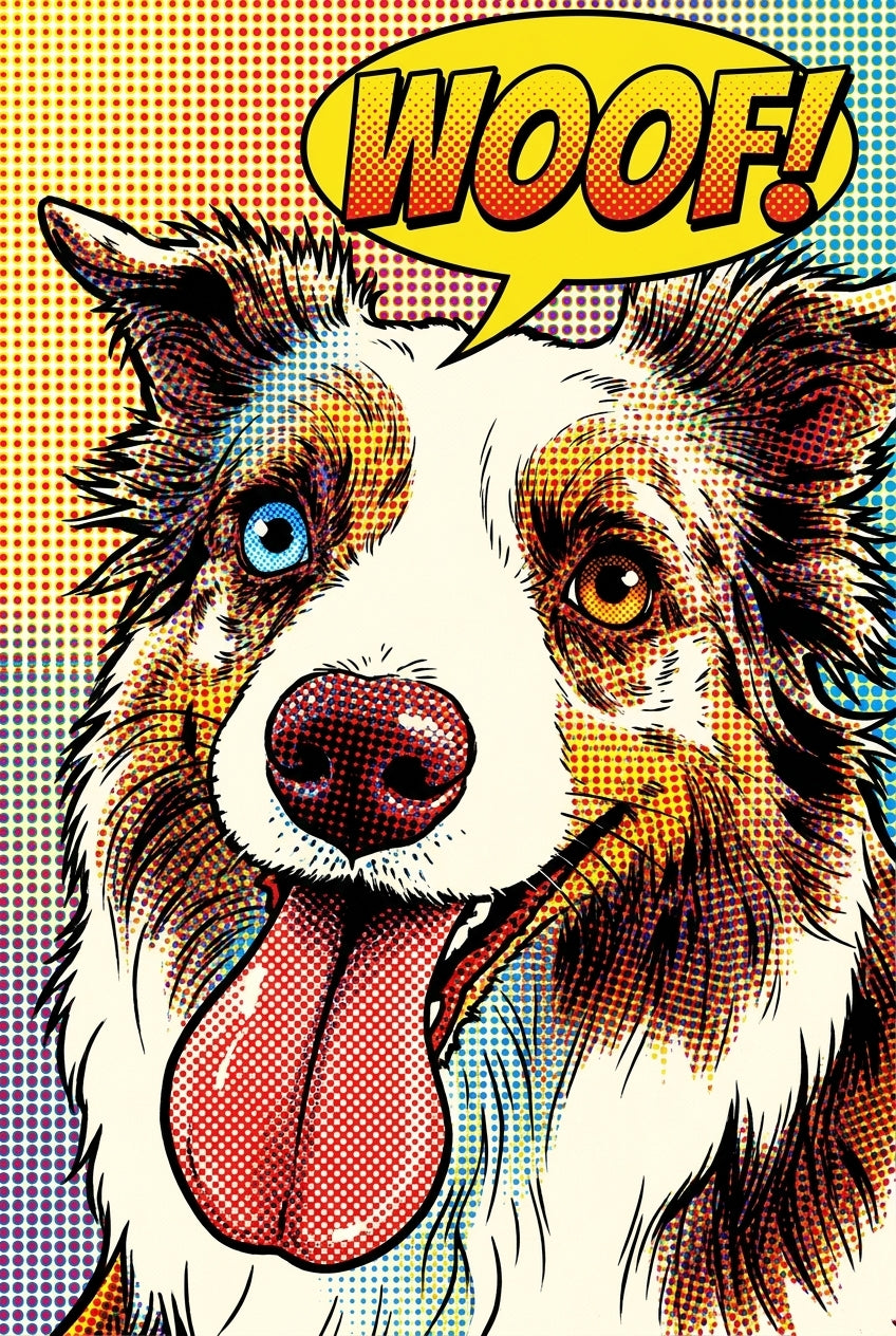 Custom pet greeting card - comic style
