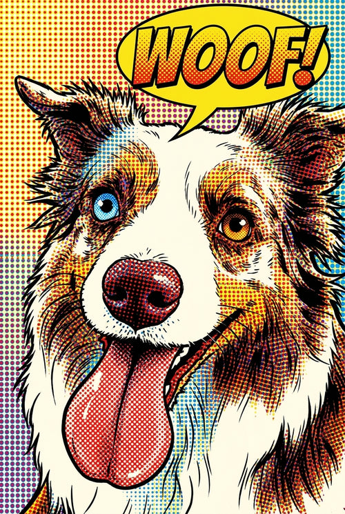 Custom pet greeting card - comic style