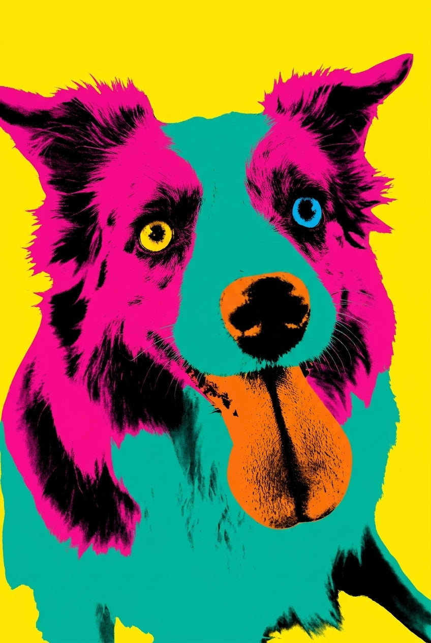 Custom pet greeting card - pop art style